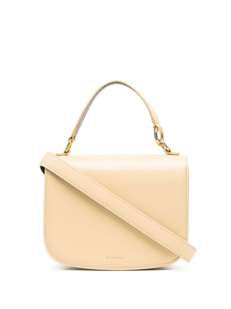 Yellow Small Leather Tote Bag
