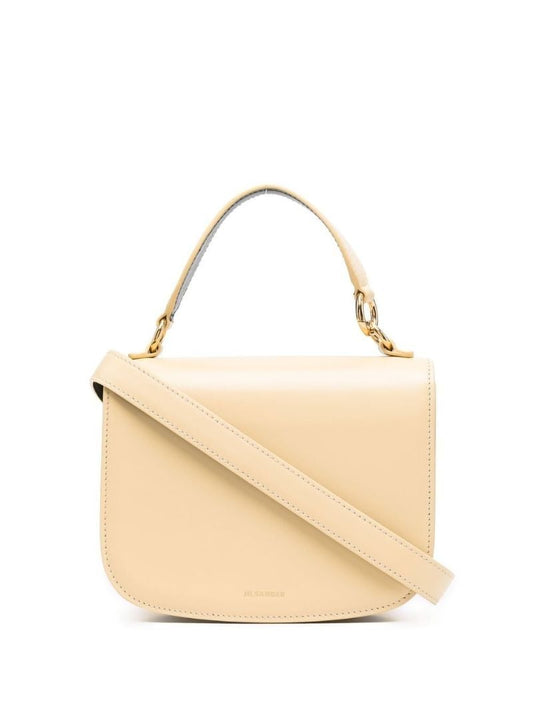 Yellow Small Leather Tote Bag