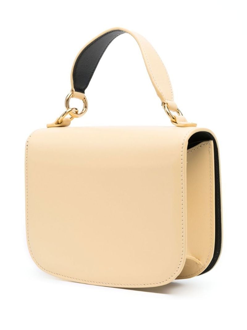 Yellow Small Leather Tote Bag