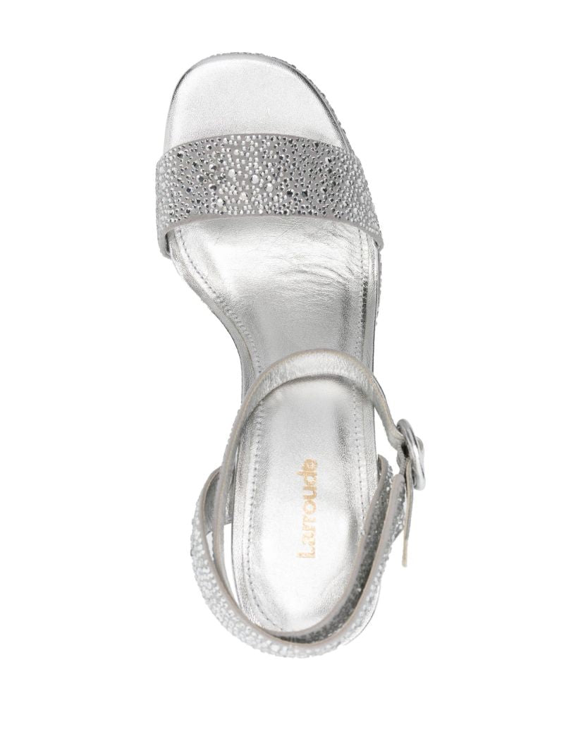 Silver Dolly 125 Crystal-embellished Leather Sandals