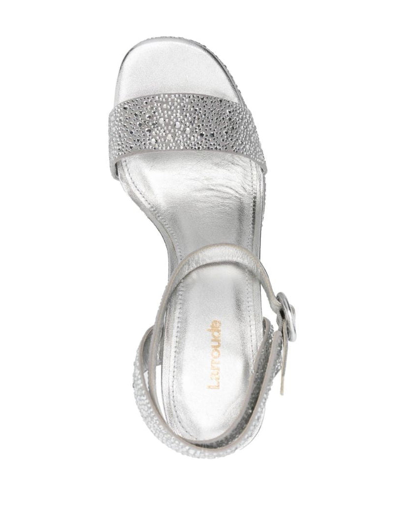 Silver Dolly 125 Crystal-embellished Leather Sandals