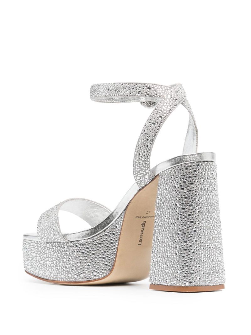 Silver Dolly 125 Crystal-embellished Leather Sandals