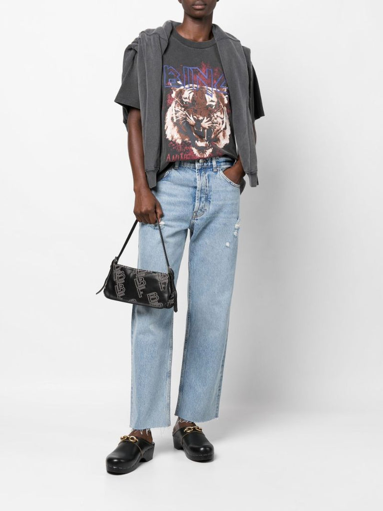 Black Tiger Printed T-shirt