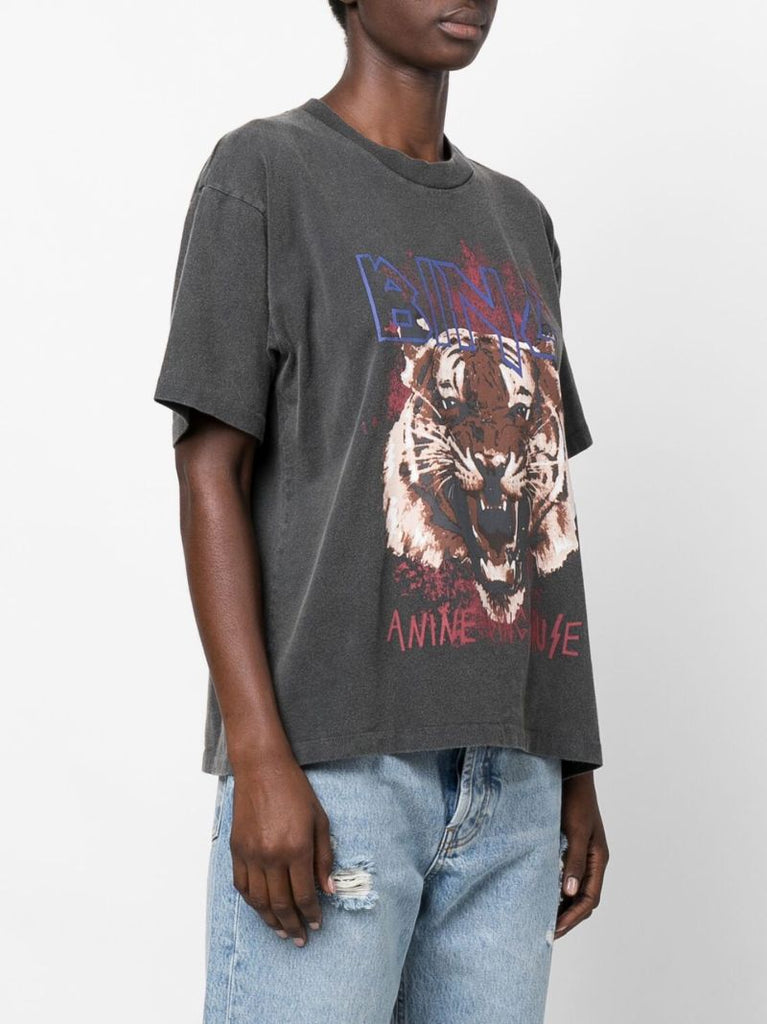 Black Tiger Printed T-shirt