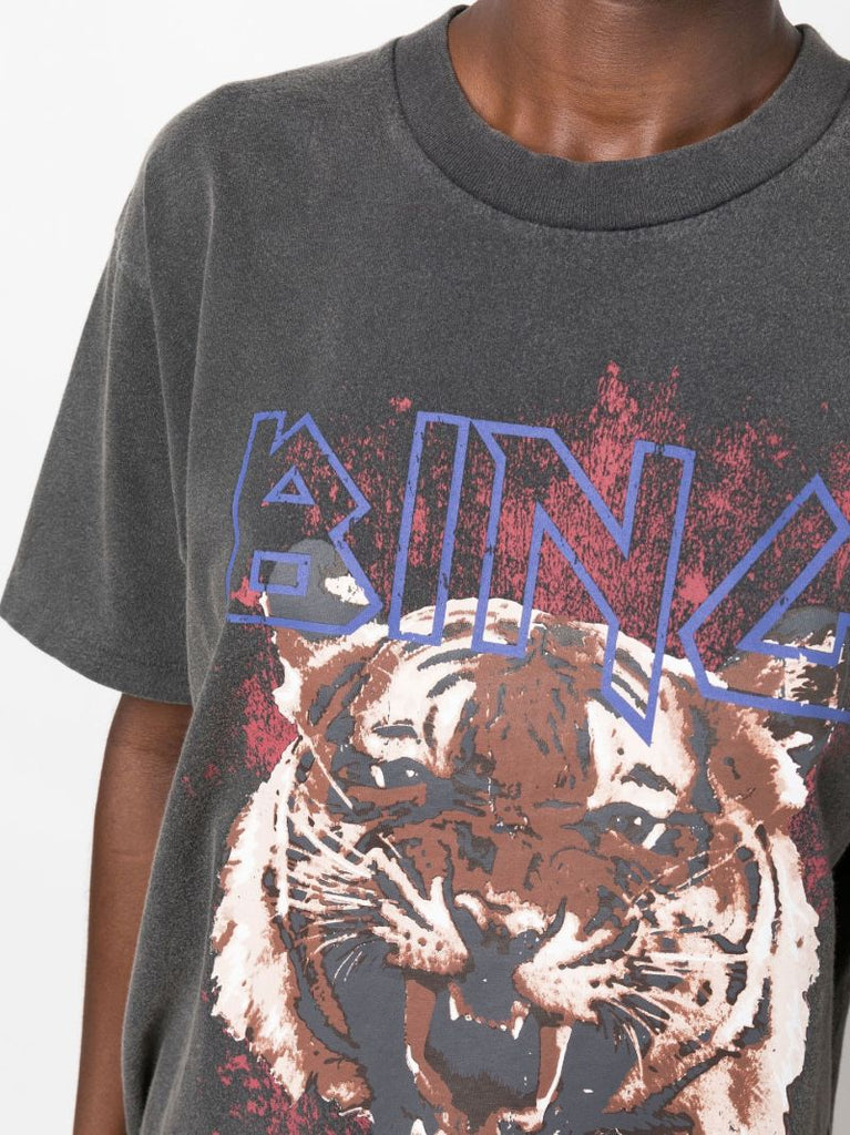 Black Tiger Printed T-shirt