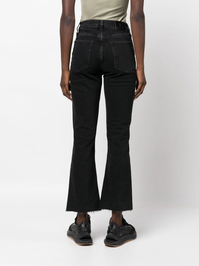 Black Lara High Waist Flared Jeans