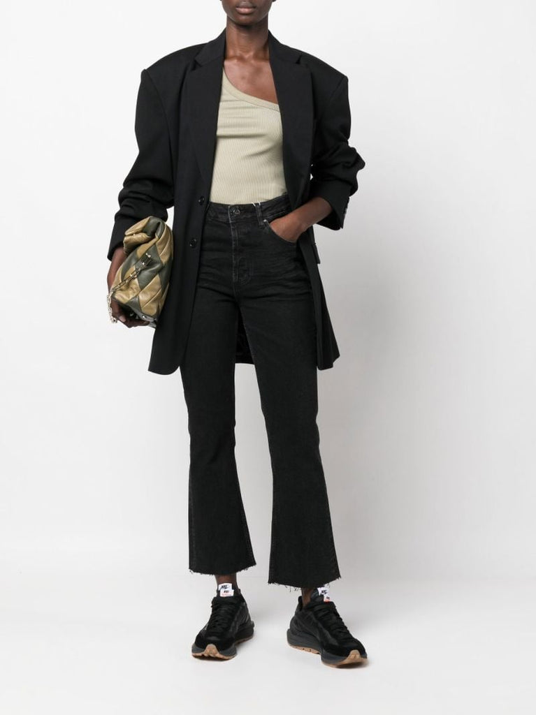 Black Lara High Waist Flared Jeans