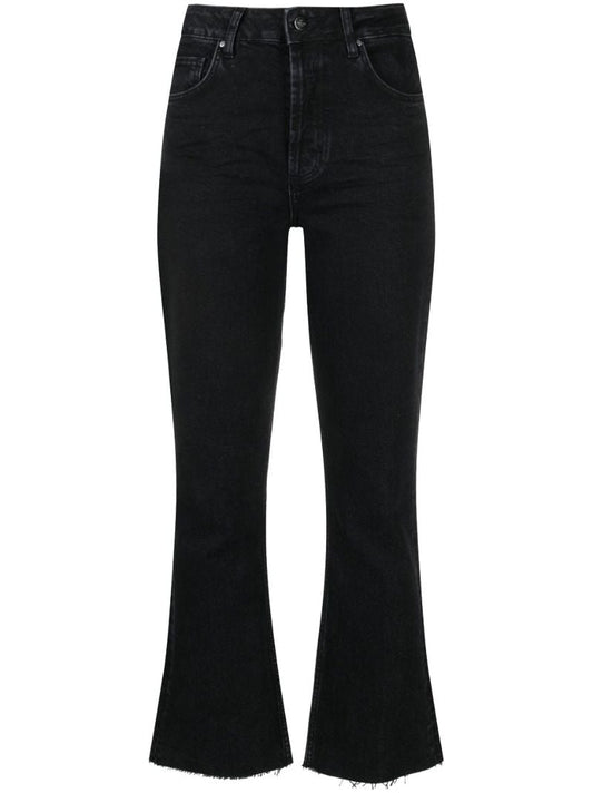 Black Lara High Waist Flared Jeans