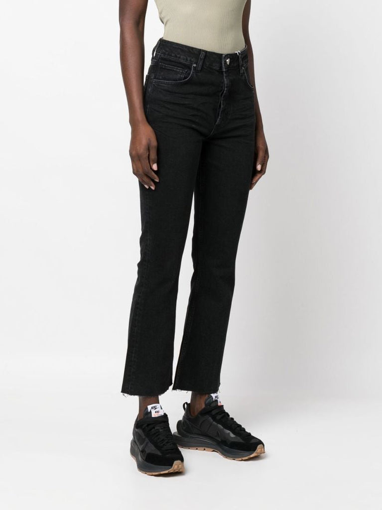 Black Lara High Waist Flared Jeans