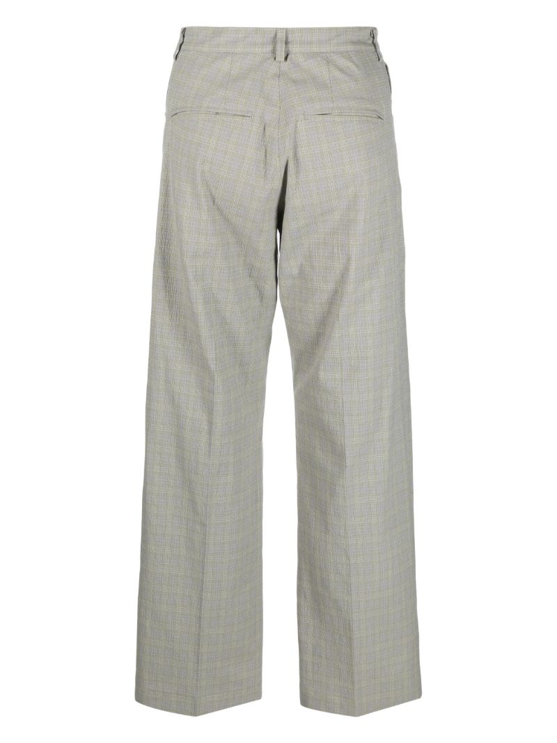 Grey Orma Check Print Reversible Trousers
