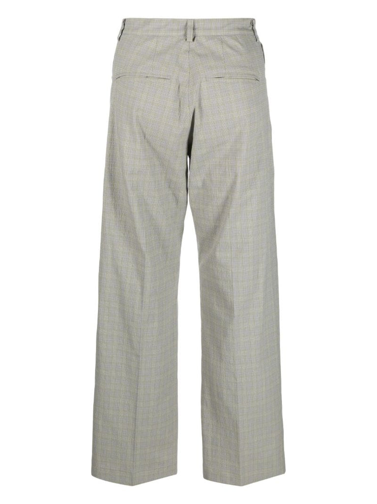 Grey Orma Check Print Reversible Trousers