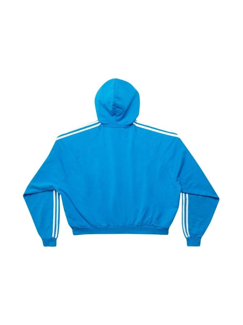 X Adidas Blue Embroidered Logo Hoodie