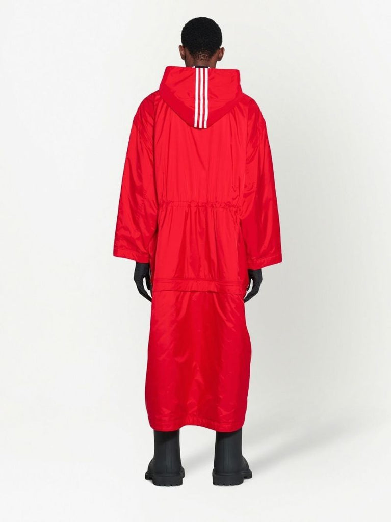 X Adidas Red Logo Embroidered Detachable Parka