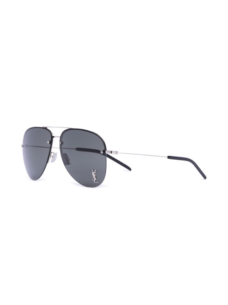 Silver-tone Classic 11m Aviator-style Sunglasses