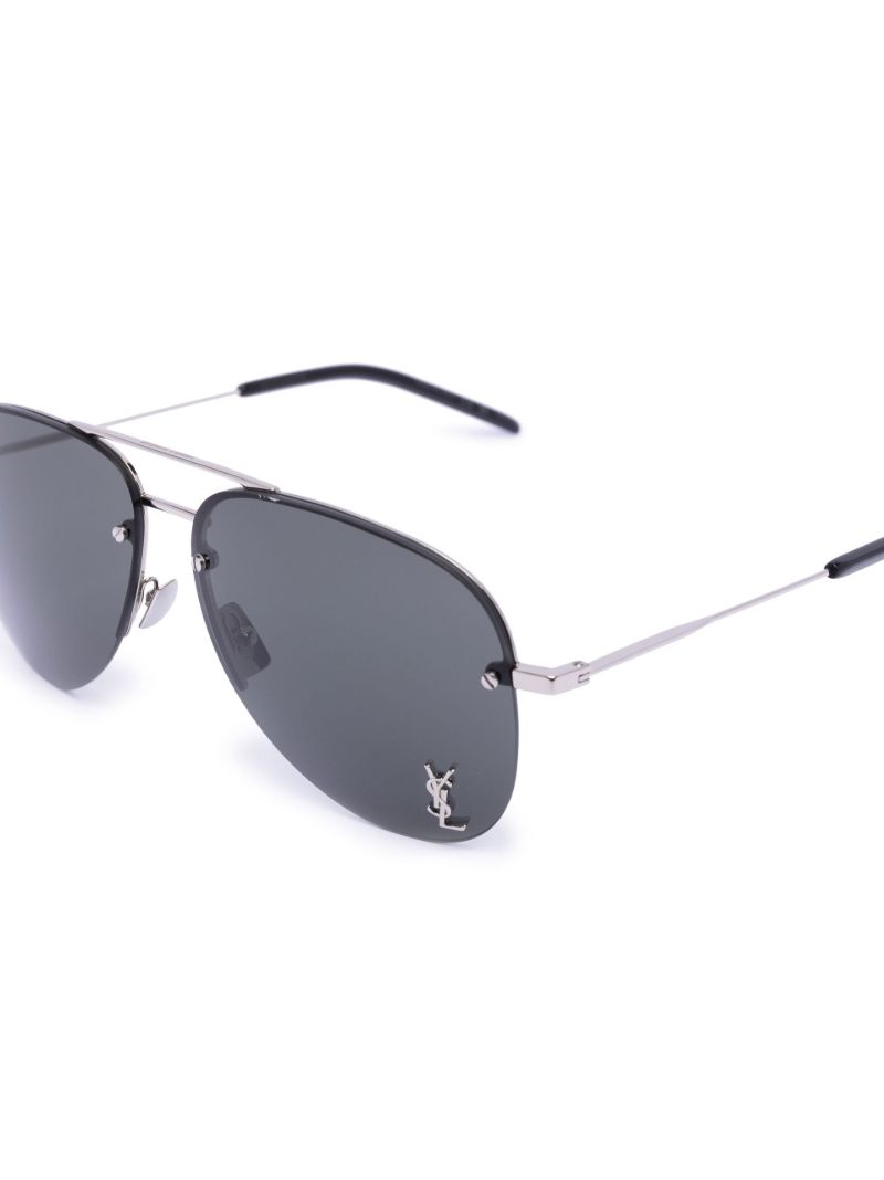 Silver-tone Classic 11m Aviator-style Sunglasses