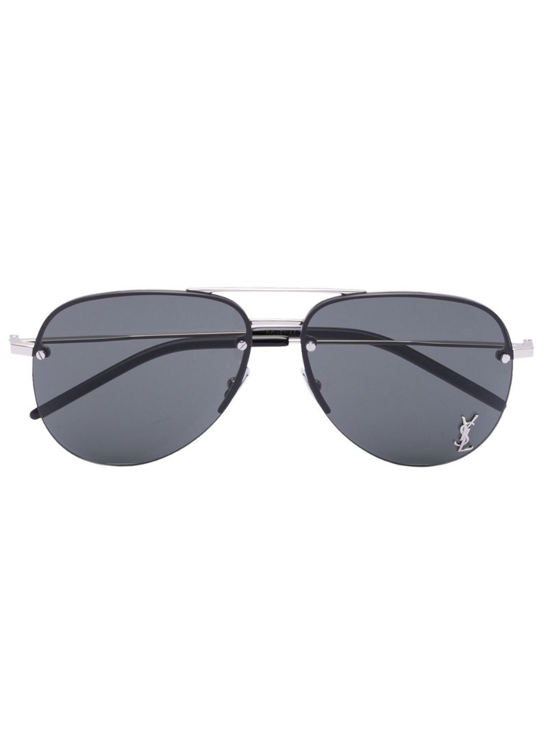 Silver-tone Classic 11m Aviator-style Sunglasses