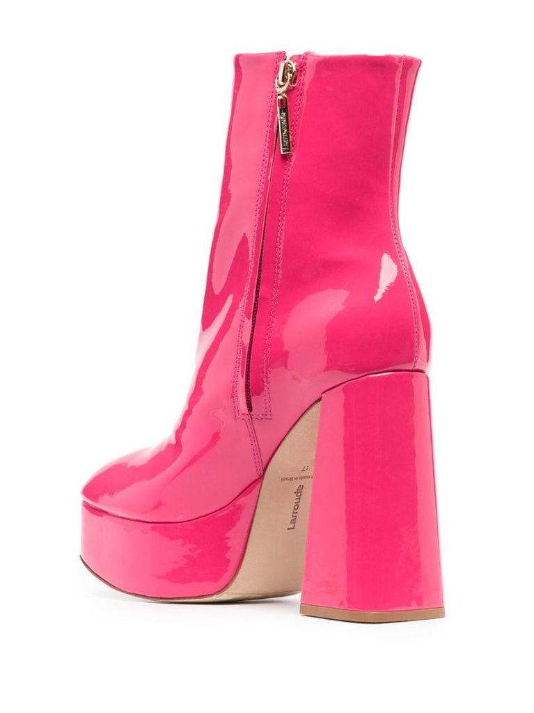Pink Dolly 130 Leather Platform Boots
