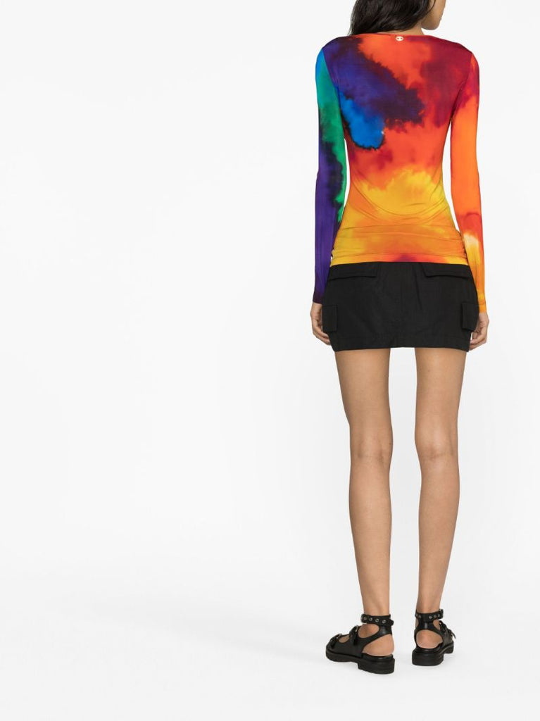 Yellow Bodyline Printed T-shirt
