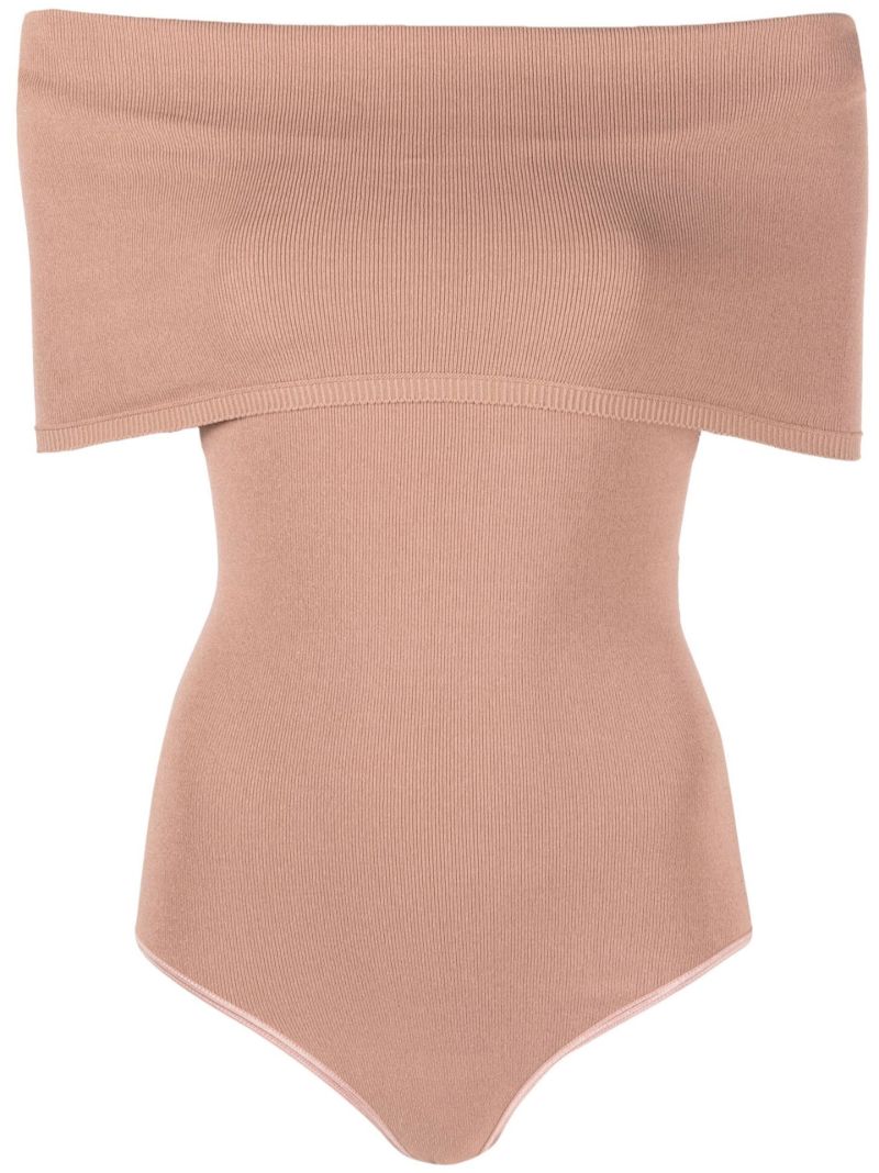 Neutral Off-the-shoulder Bodysuit