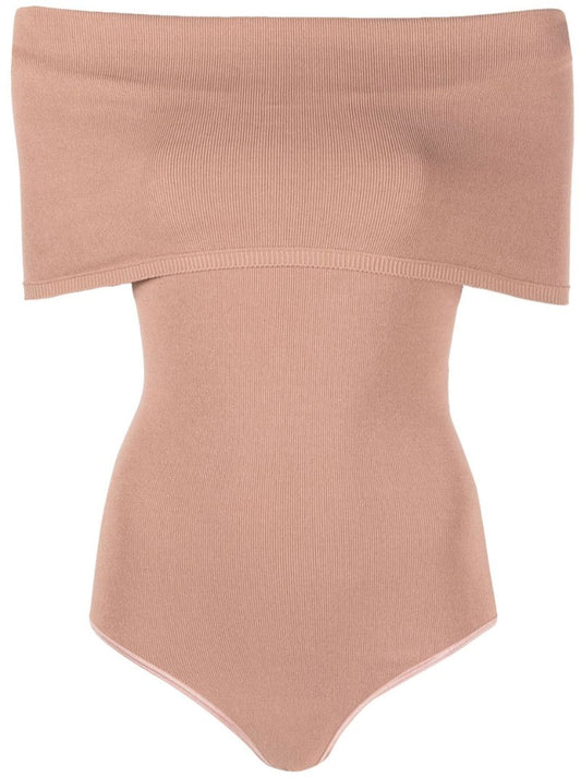 Neutral Off-the-shoulder Bodysuit