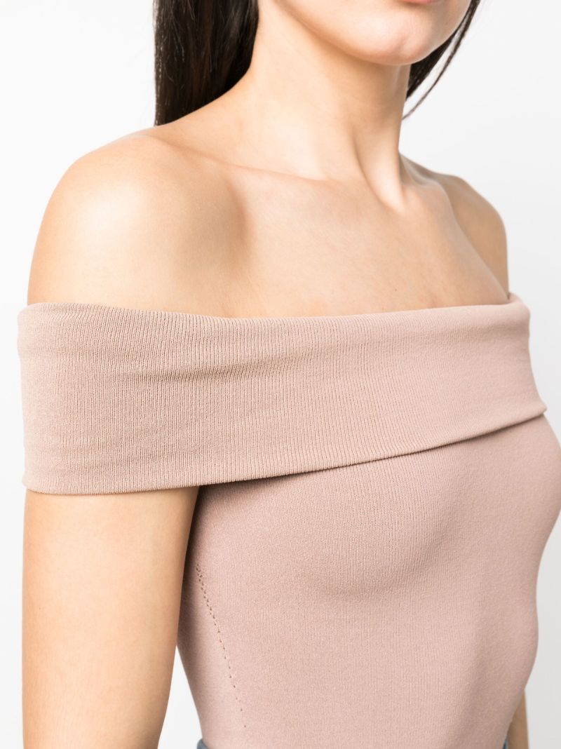 Neutral Off-the-shoulder Bodysuit