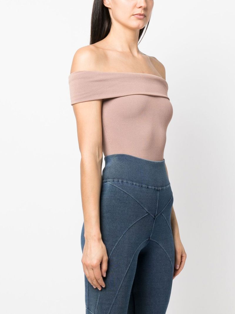 Neutral Off-the-shoulder Bodysuit