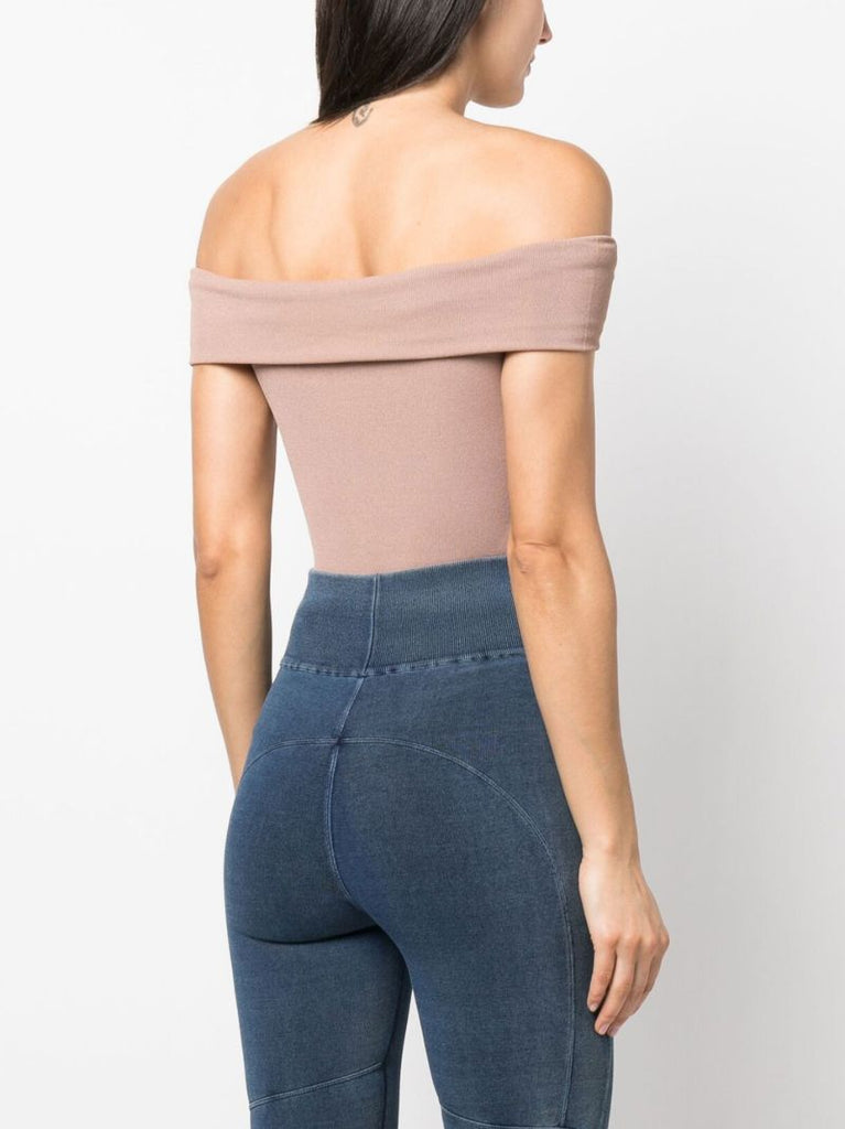 Neutral Off-the-shoulder Bodysuit