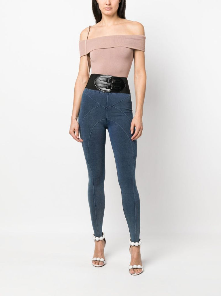 Neutral Off-the-shoulder Bodysuit