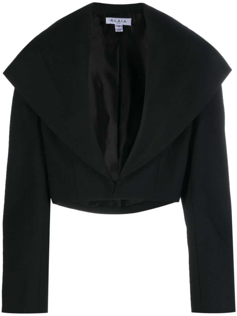 Black Hooded Knit Jacket