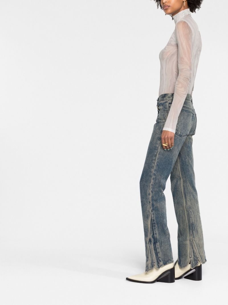 White Marble-print Top
