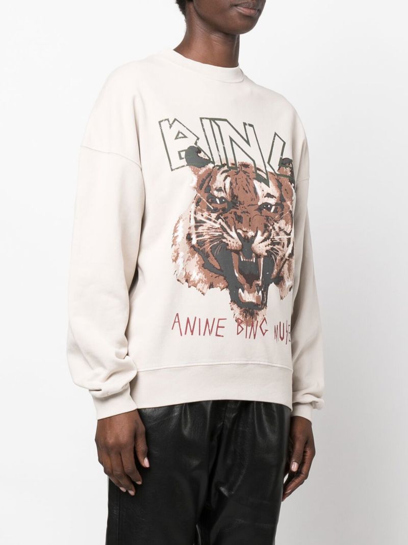 Neutral Tiger Printed Sweatshirt