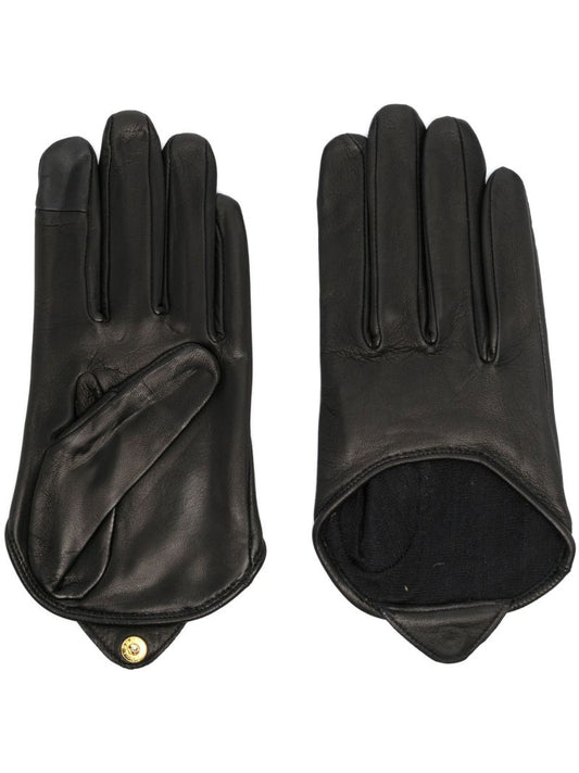 Black Josephine Leather Gloves