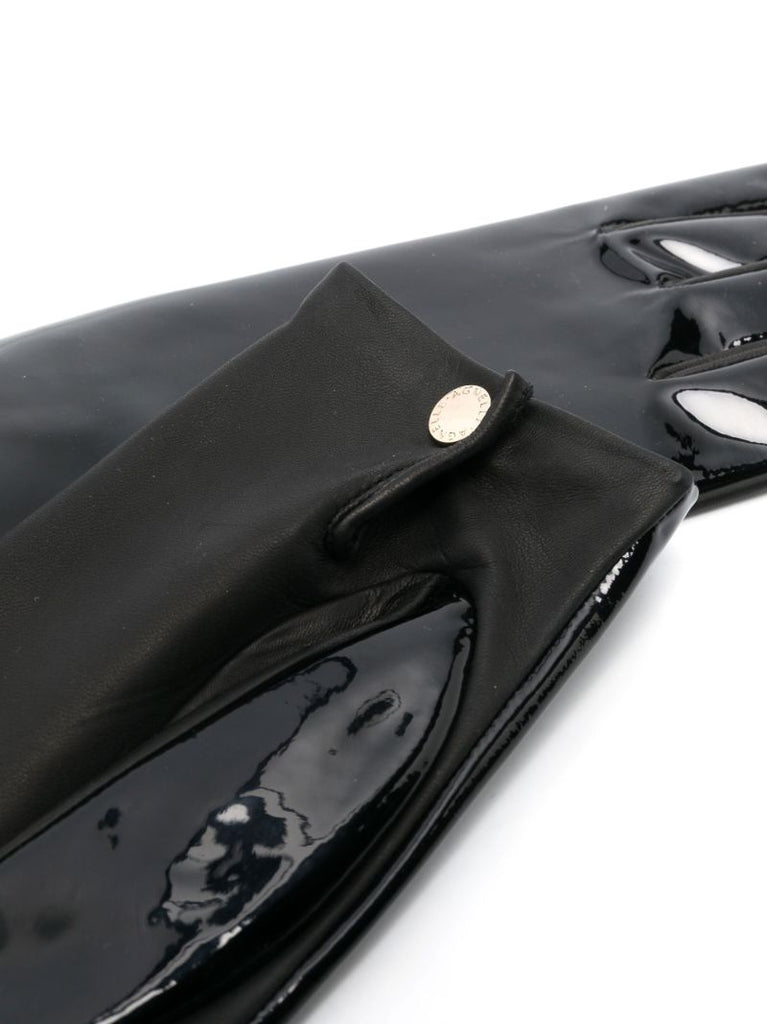 Black Funky Vinyl Leather Gloves