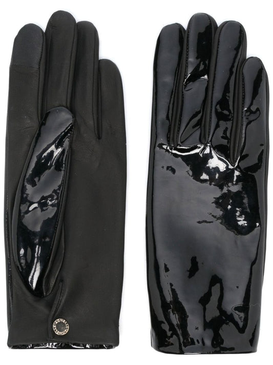 Black Funky Vinyl Leather Gloves