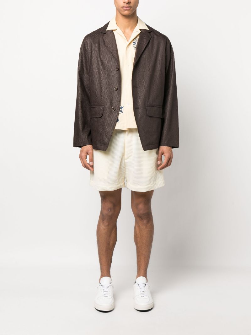 Yellow Freedom Pleated Tailored Shorts