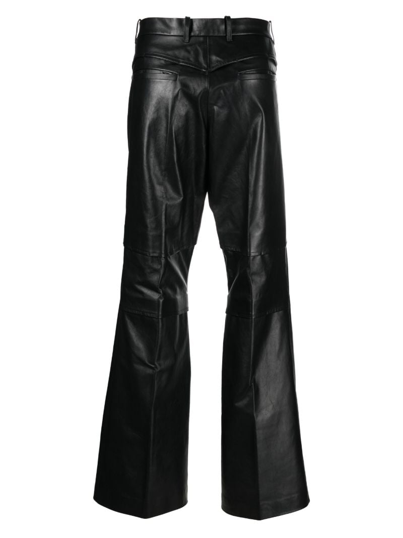 Black Ria Ventilation Leather Trousers