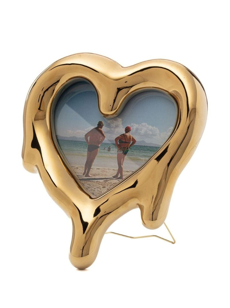 Gold-tone Melted Heart Photo Frame