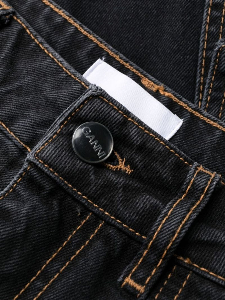 Black Angi Wide-leg Cargo Jeans