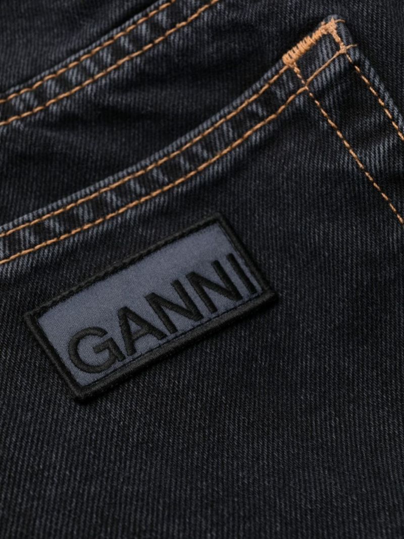 Black Angi Wide-leg Cargo Jeans