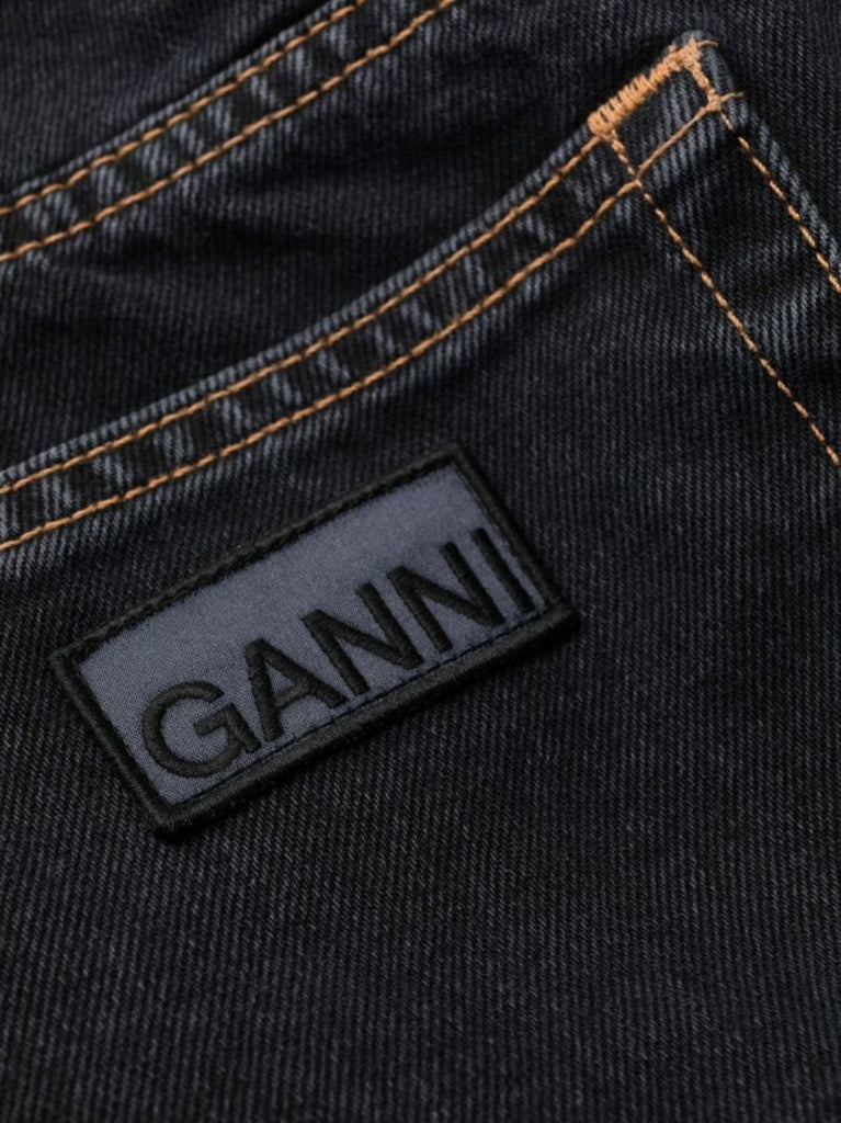 Black Angi Wide-leg Cargo Jeans