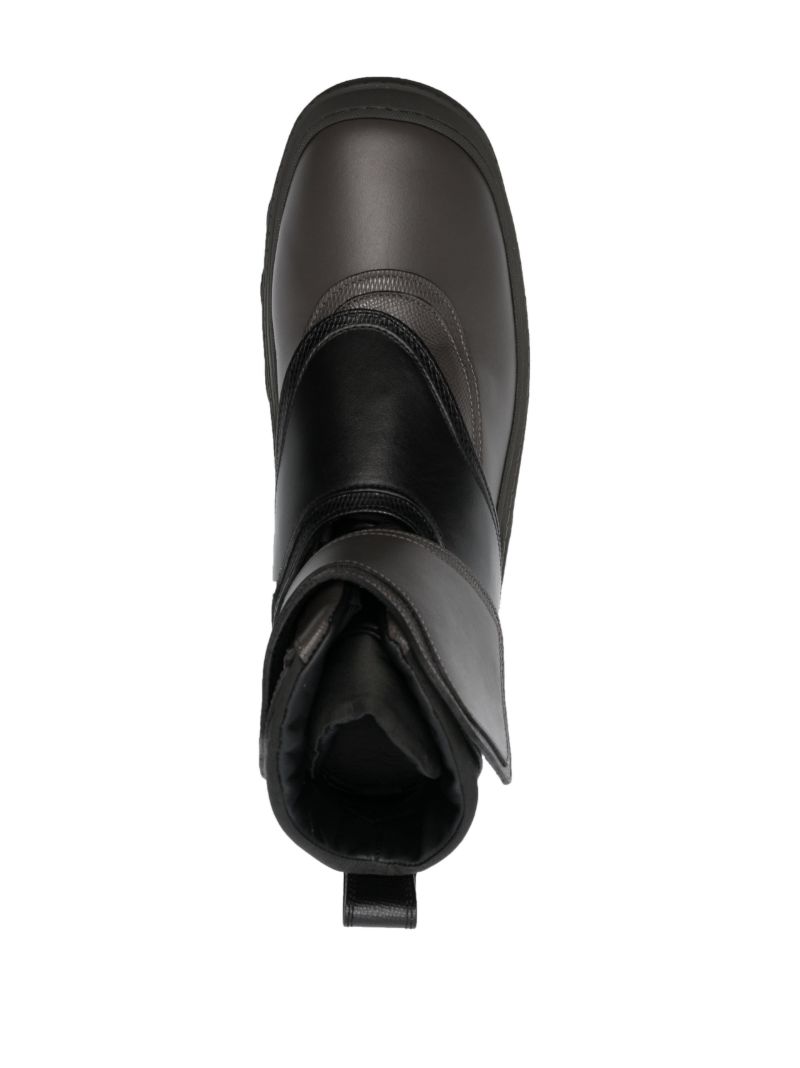 Green Tonkin Leather Ankle Boots