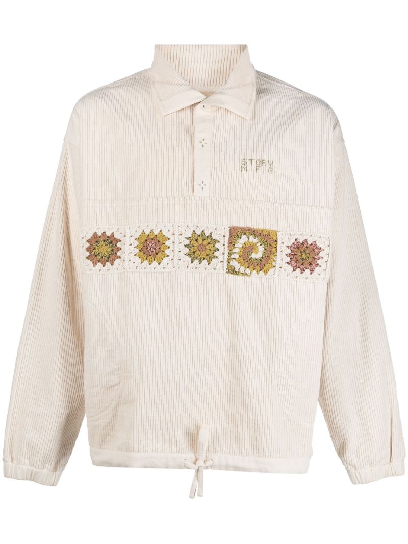 White Polite Corduroy Pullover