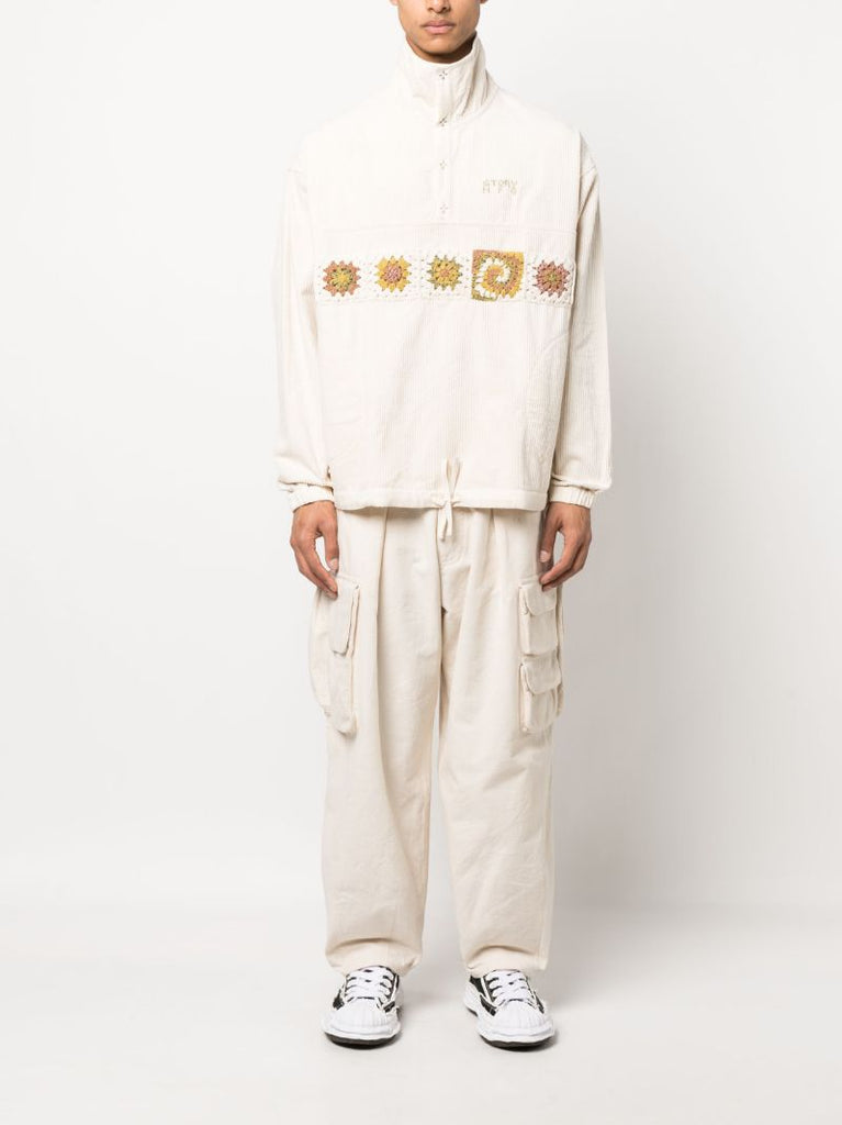 White Polite Corduroy Pullover
