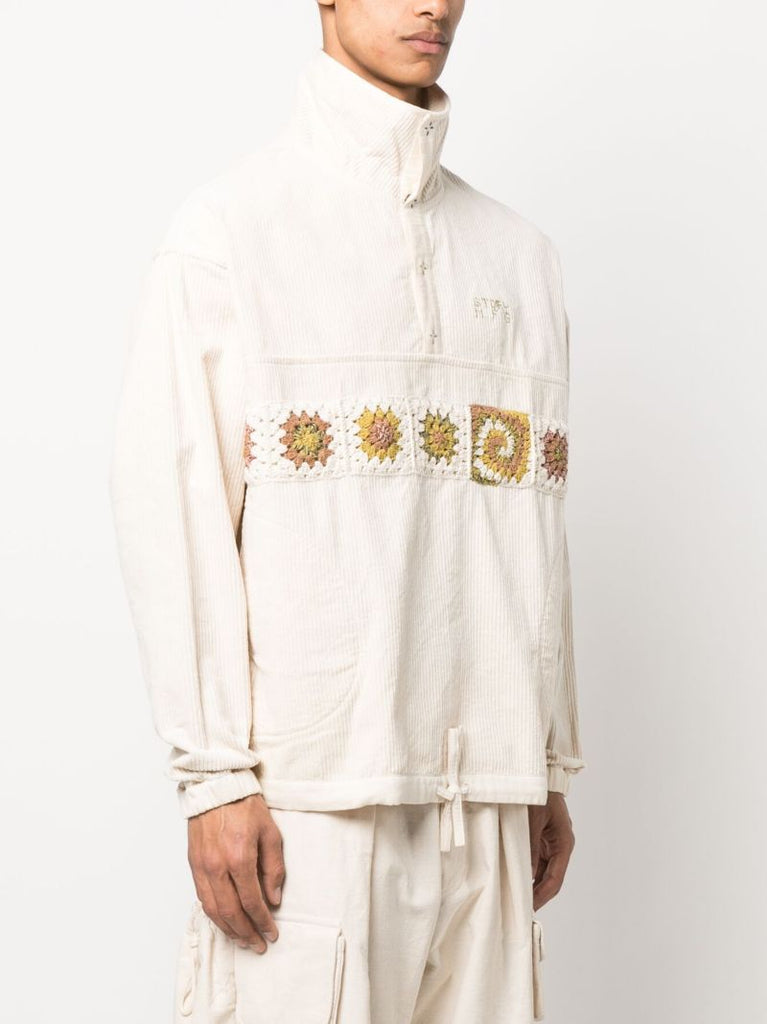 White Polite Corduroy Pullover
