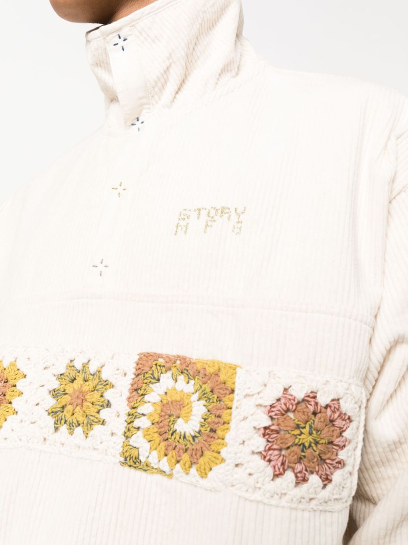 White Polite Corduroy Pullover