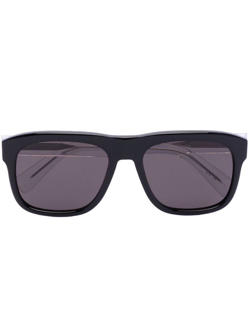 Black 558 Classic Crystal Square Sunglasses