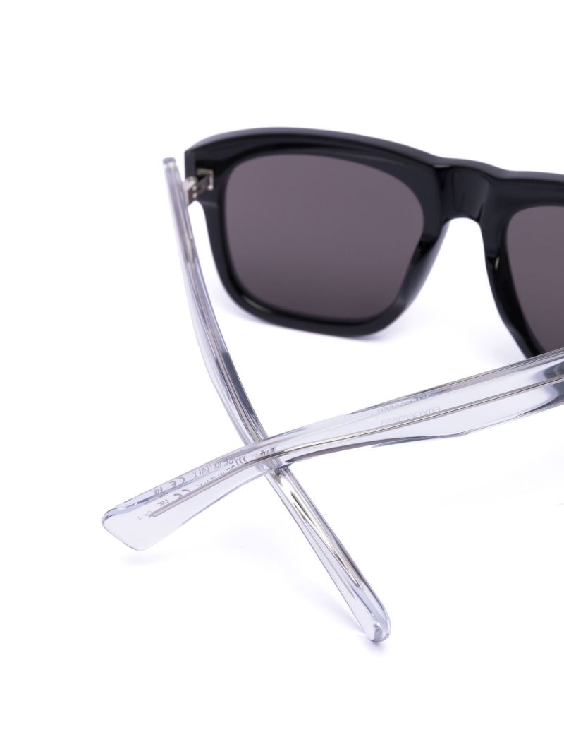 Black 558 Classic Crystal Square Sunglasses