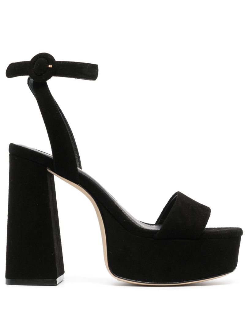 Black Dolly 125 Suede Platform Sandals