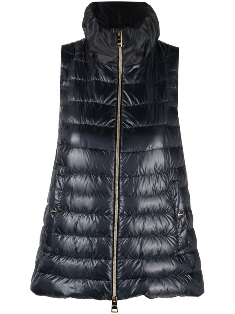 Navy Quilted Nylon Gilet