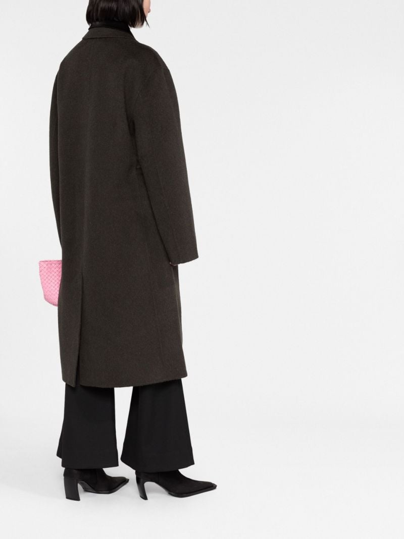 Grey Tie Waist Wool Coat